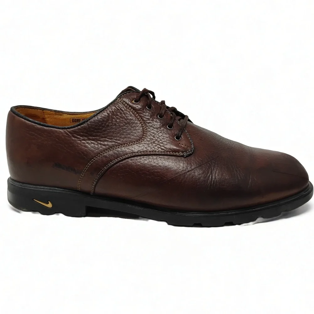 Nike Tiger Woods Last Golf Shoes Men 11W Leather Waterproof Athletic Cleat Spike